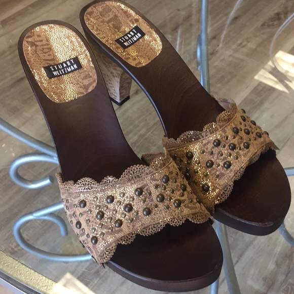 Stuart Weitzman Slides Heels Size 7 Made in Spain - Picture 2 of 8